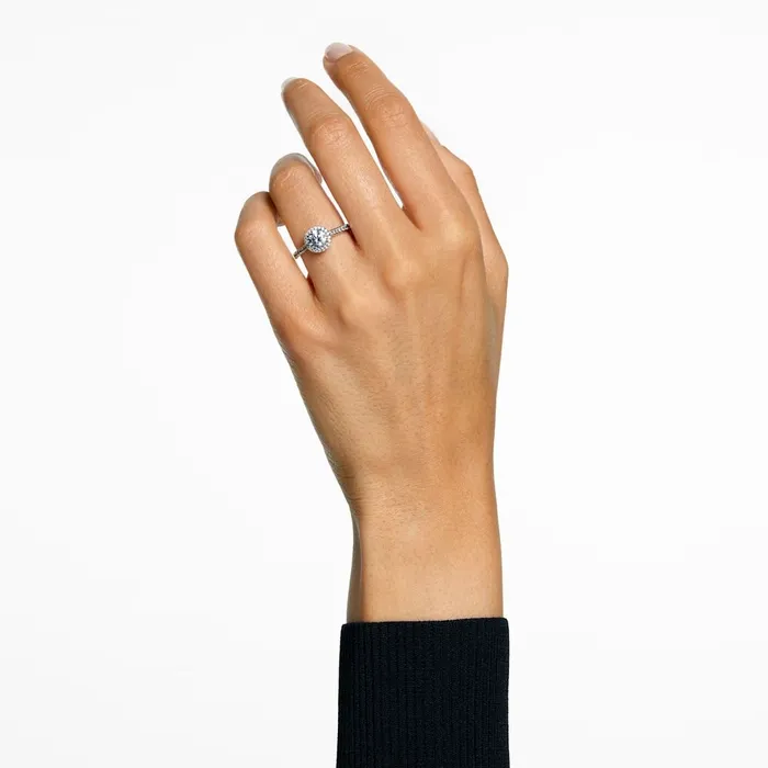 Swarovski Rings Swarovski Constella Cocktail Ring Round cut Pav White Rhodium plated 55