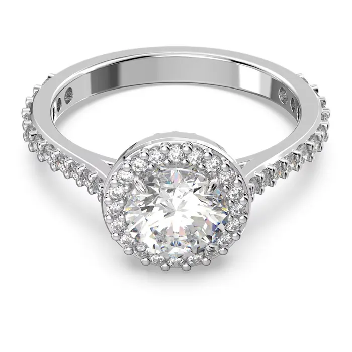 Swarovski Rings Swarovski Constella Cocktail Ring Round cut Pav White Rhodium plated 55