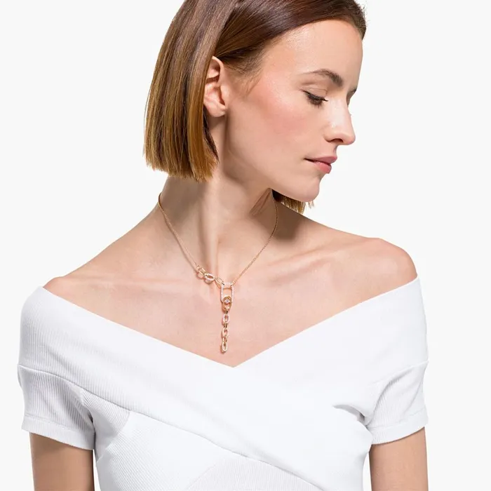 Swarovski Sparkling Dance North Y Necklace White One Size Swarovski Necklaces