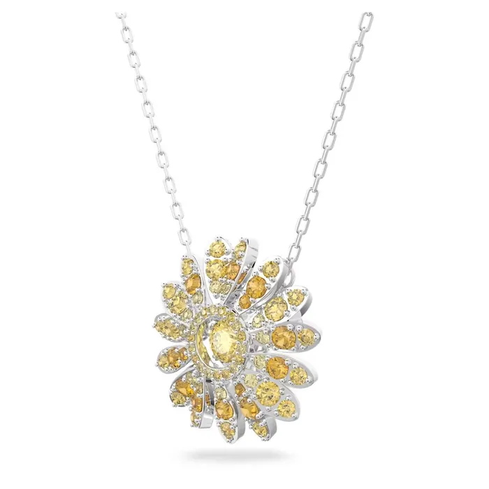 Swarovski Swarovski Eternal Necklace with pendant Flower Yellow Rhodium plated 50CM Necklaces