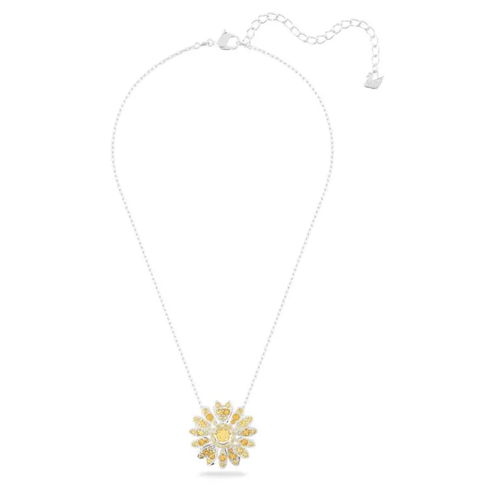 Swarovski Swarovski Eternal Necklace with pendant Flower Yellow Rhodium plated 50CM Necklaces