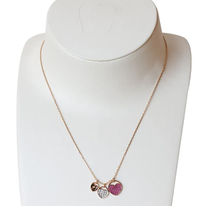 Swarovski Swarovski Ginger Heart Pendant Rose Gold Tone Necklaces