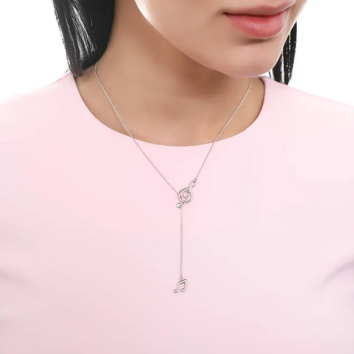 Treble Clef Music Note Set in Sterling Silver BERRICLE Earrings