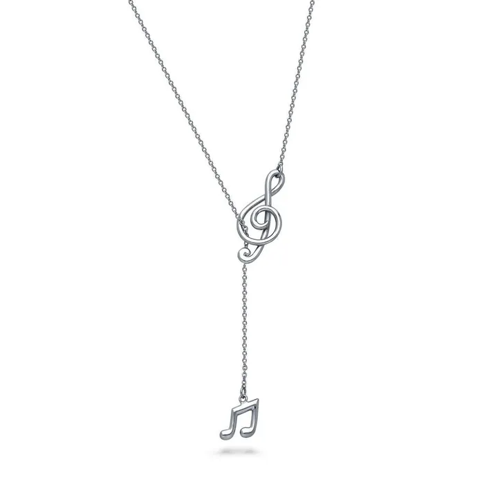 Treble Clef Music Note Set in Sterling Silver BERRICLE Earrings