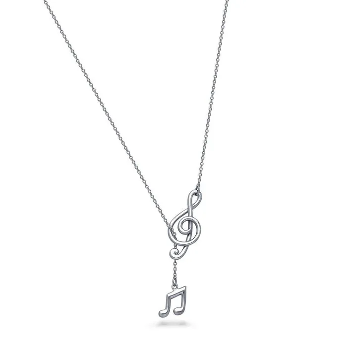 Treble Clef Music Note Set in Sterling Silver BERRICLE Earrings