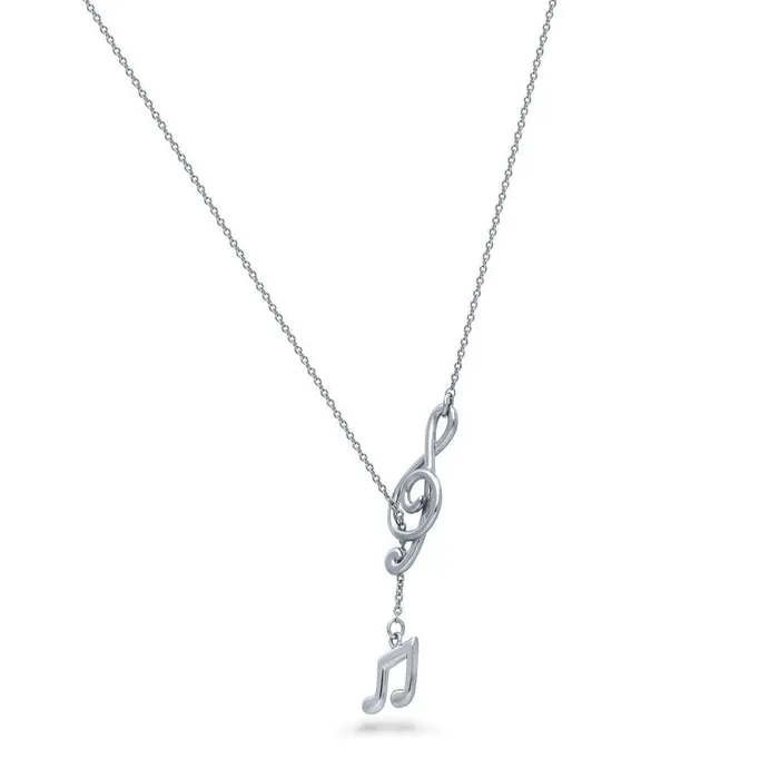 Treble Clef Music Note Set in Sterling Silver BERRICLE Earrings