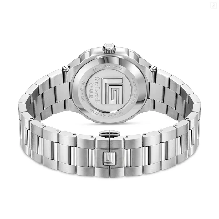 Watches Guy Laroche Guy Laroche Charlie Gents Blue Dial Stainless Steel Watch