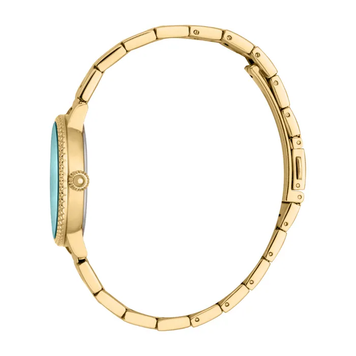 Watches Just Cavalli Just Cavalli Womens Gold Watch with Turquoise Dial