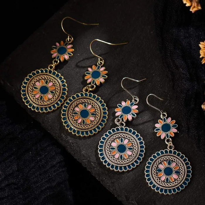 WickedAF Earrings Flower Dangle Drop Earrings