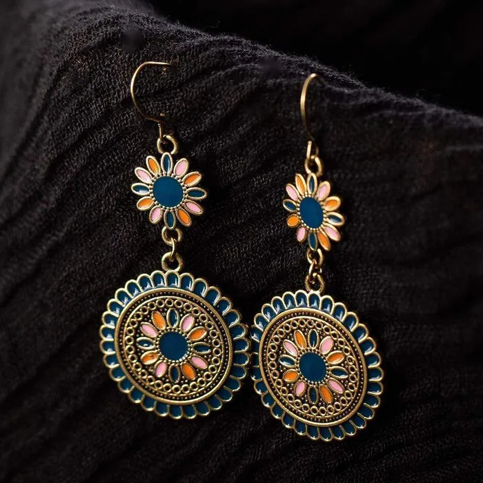WickedAF Earrings Flower Dangle Drop Earrings
